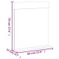 vidaXL Καθρέφτης Μπάνιου με Ράφι BERG Μαύρο 60x12x70 εκ. Μασίφ Ξύλο