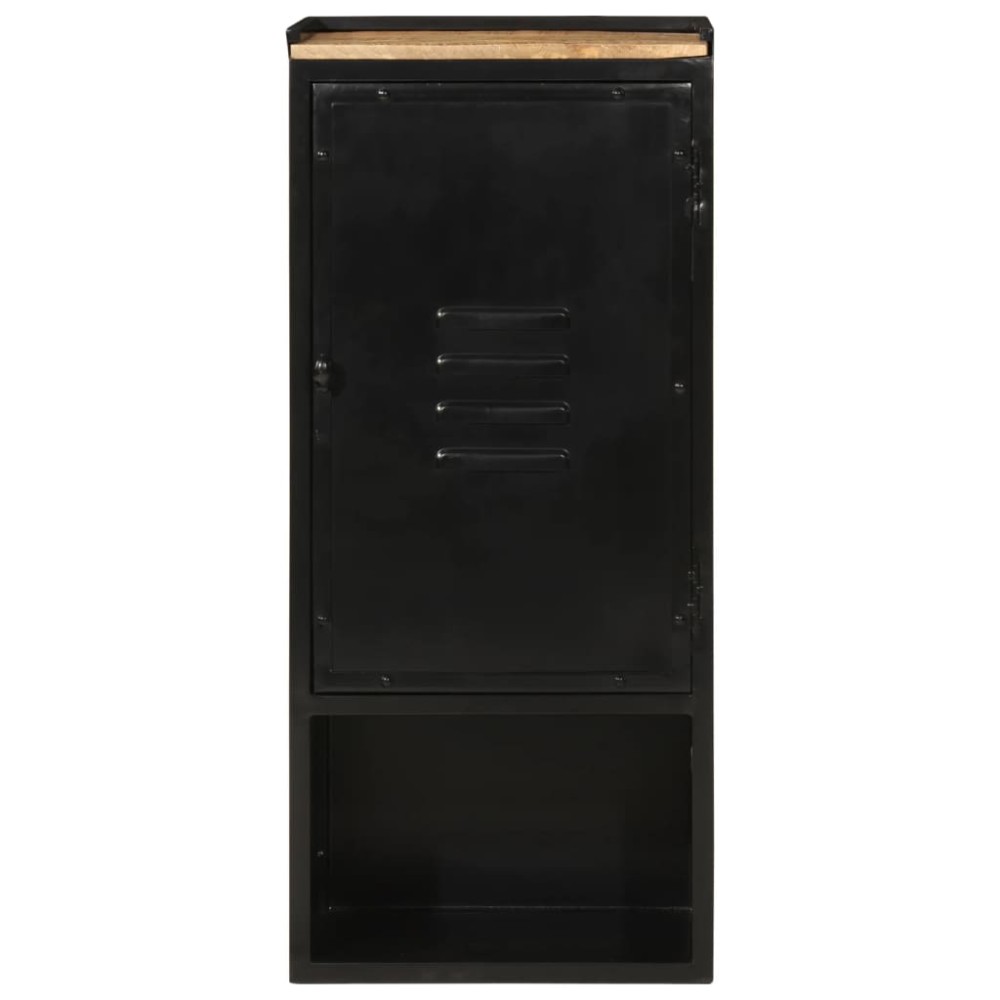 vidaXL Ντουλάπι Μπάνιου 40 x 27 x 90 εκ. Σίδηρο και Μασίφ Ξύλο Μάνγκο