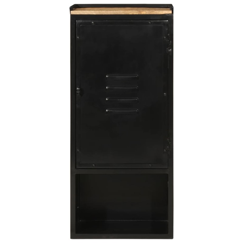 vidaXL Ντουλάπι Μπάνιου 40 x 27 x 90 εκ. Σίδηρο και Μασίφ Ξύλο Μάνγκο