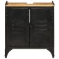 vidaXL Ντουλάπι Νιπτήρα 55x35x60 εκ. από Σίδηρο / Μασίφ Ξύλο Μάνγκο