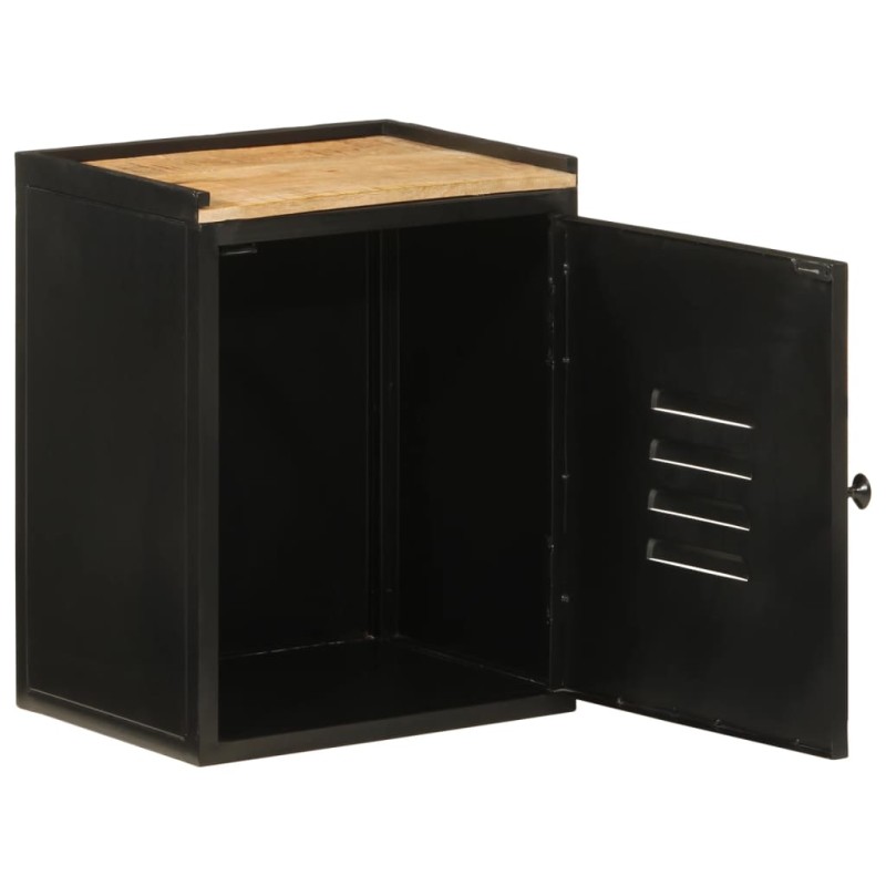 vidaXL Ντουλάπι Μπάνιου 40 x 30 x 50 εκ. Σίδηρο και Μασίφ Ξύλο Μάνγκο