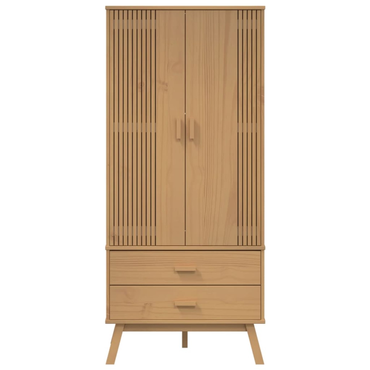 vidaXL Ντουλάπα OLDEN Καφέ 76,5 x 53 x 172 εκ. από Μασίφ Ξύλο Πεύκου