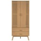 vidaXL Ντουλάπα OLDEN Καφέ 76,5 x 53 x 172 εκ. από Μασίφ Ξύλο Πεύκου