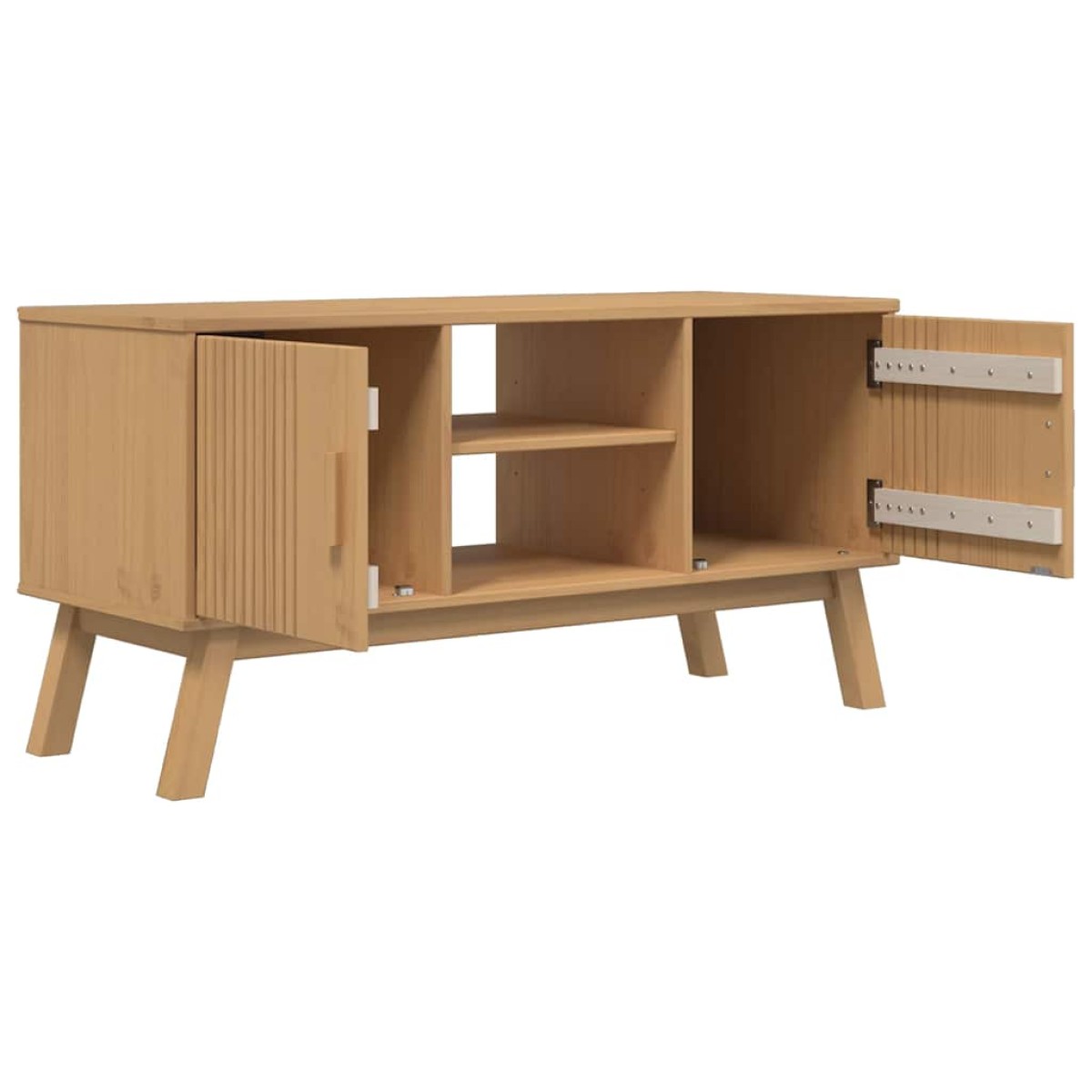 vidaXL Έπιπλο Τηλεόρασης OLDEN Καφέ 114x43x57 εκ. Μασίφ Ξύλο Πεύκου