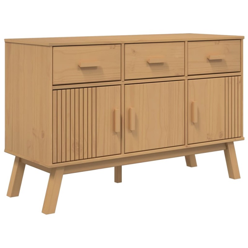 vidaXL Μπουφές OLDEN Καφέ 114 x 43 x 73,5 εκ. από Μασίφ Ξύλο Πεύκου
