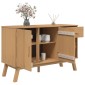 vidaXL Μπουφές OLDEN Καφέ 114 x 43 x 73,5 εκ. από Μασίφ Ξύλο Πεύκου