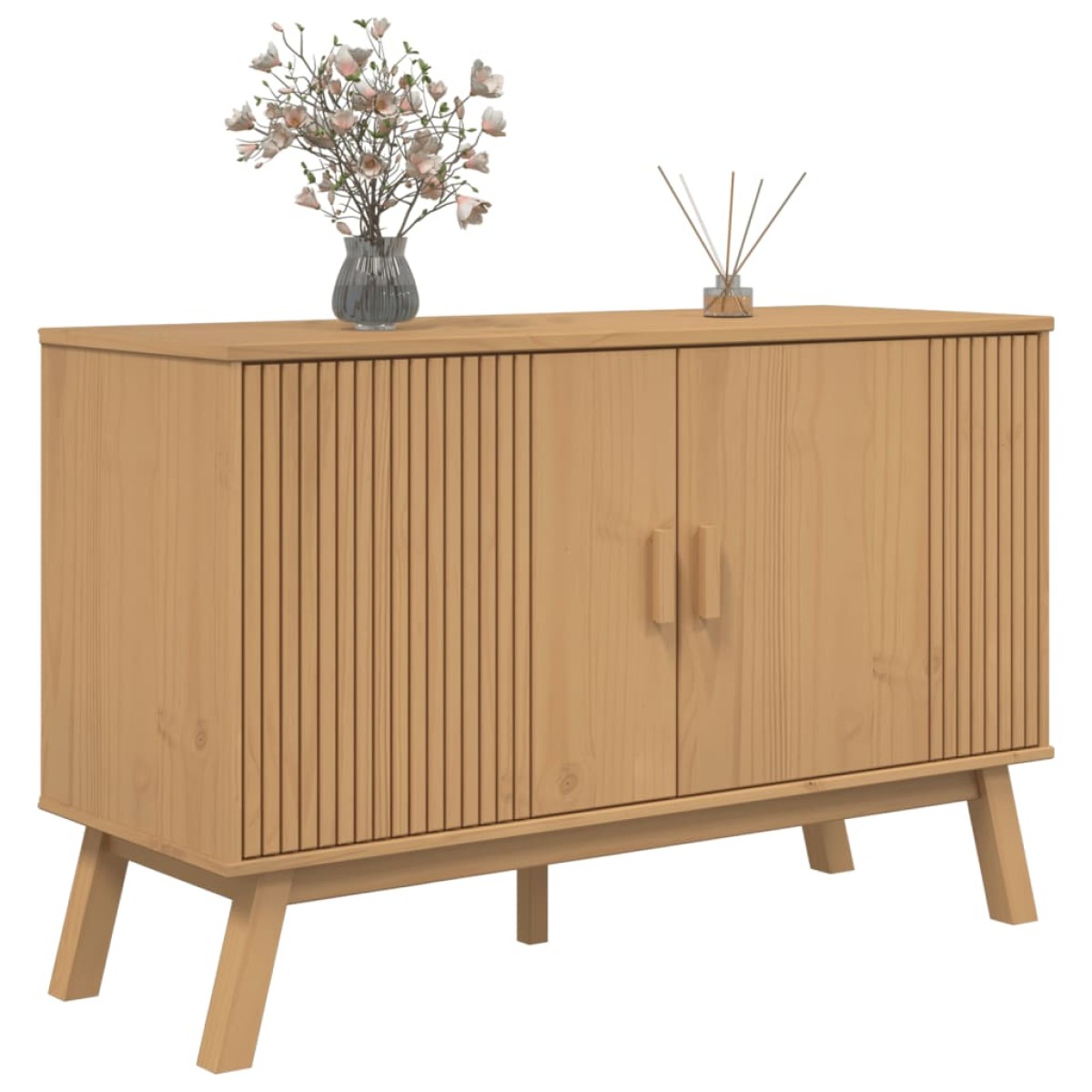 vidaXL Μπουφές OLDEN Καφέ 114 x 43 x 73,5 εκ. από Μασίφ Ξύλο Πεύκου
