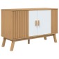 vidaXL Μπουφές OLDEN Λευκό & Καφέ 114x43x73,5 εκ. Μασίφ Ξύλο Πεύκου