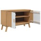 vidaXL Μπουφές OLDEN Λευκό & Καφέ 114x43x73,5 εκ. Μασίφ Ξύλο Πεύκου