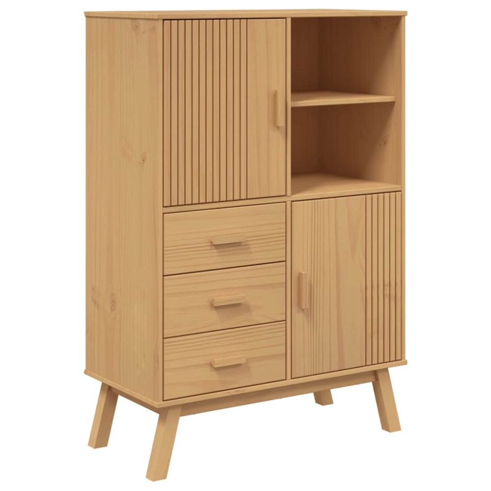 vidaXL Ντουλάπι OLDEN 85 x 43 x 125 εκ. από Μασίφ Ξύλο Πεύκου