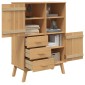 vidaXL Ντουλάπι OLDEN 85 x 43 x 125 εκ. από Μασίφ Ξύλο Πεύκου
