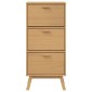 vidaXL Παπουτσοθήκη OLDEN Καφέ 55x35x120 εκ. από Μασίφ Ξύλο Πεύκου
