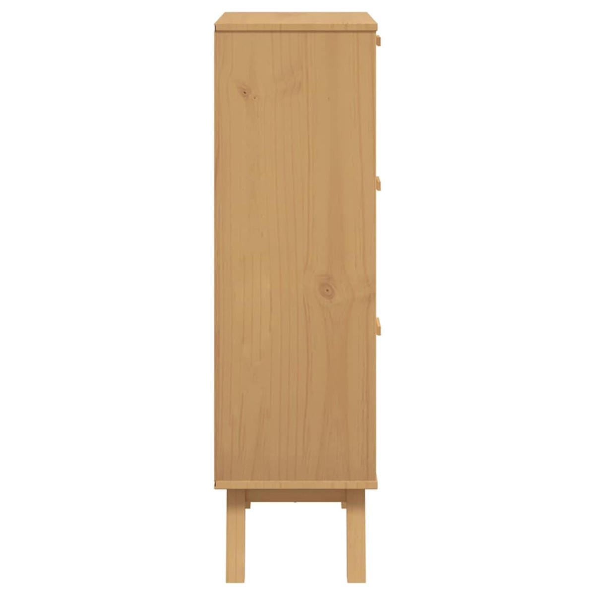 vidaXL Παπουτσοθήκη OLDEN Καφέ 55x35x120 εκ. από Μασίφ Ξύλο Πεύκου