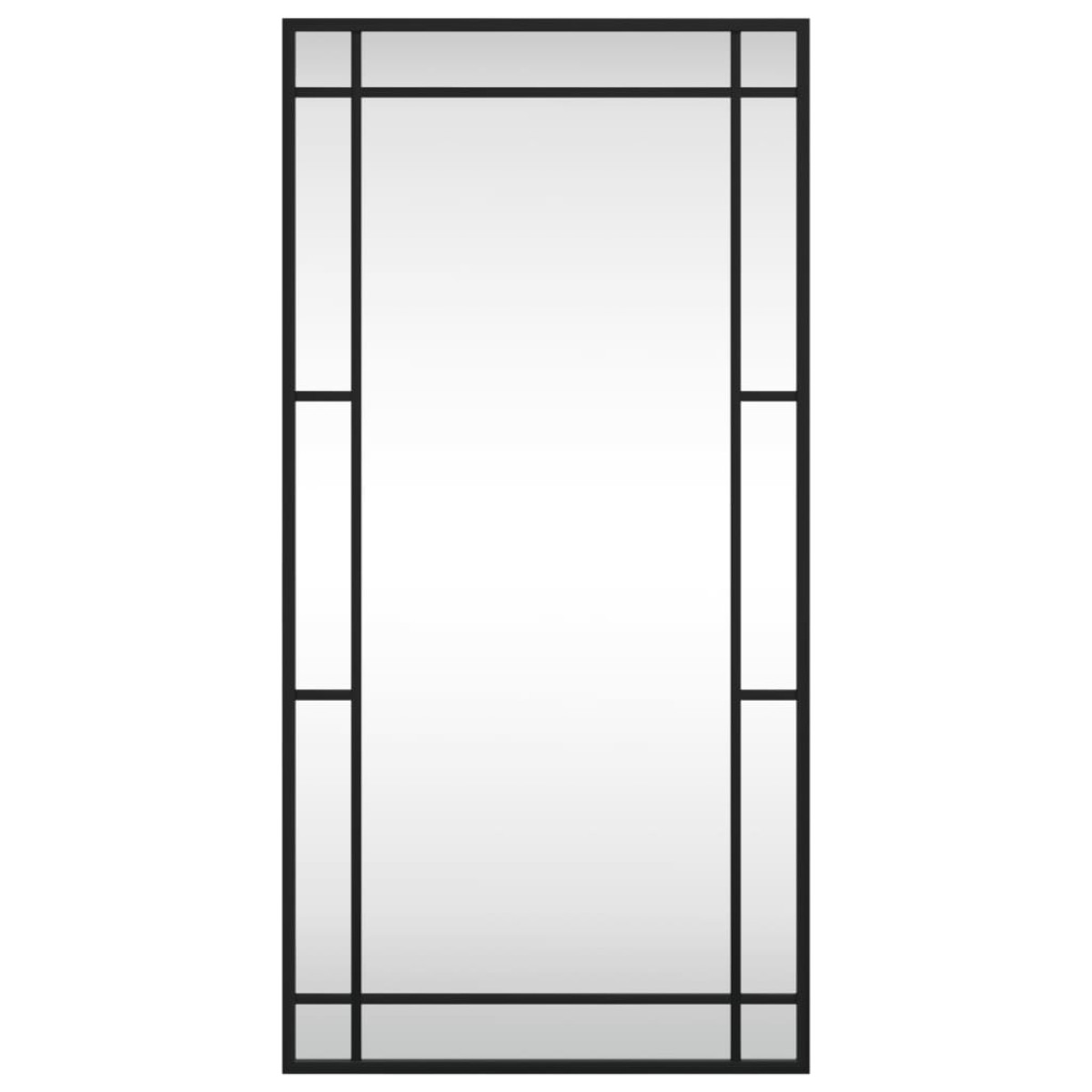 vidaXL Καθρέφτης Ορθογώνιος Μαύρος 40 x 80 εκ. από Σίδερο