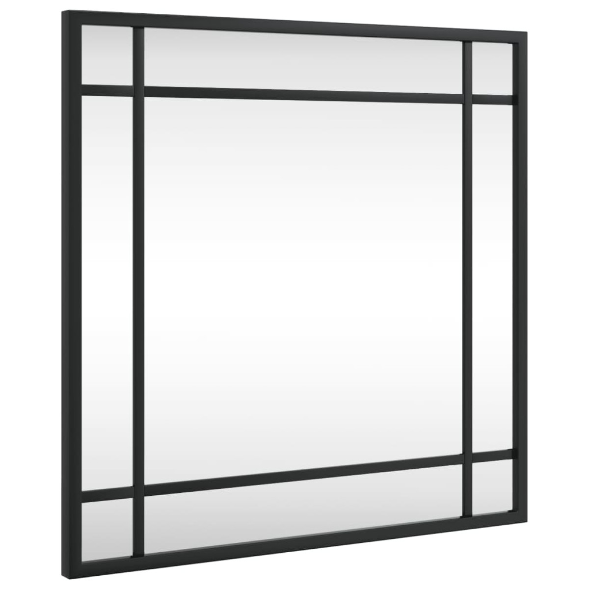vidaXL Καθρέφτης Τοίχου Τετράγωνος Μαύρος 40 x 40 εκ. από Σίδερο