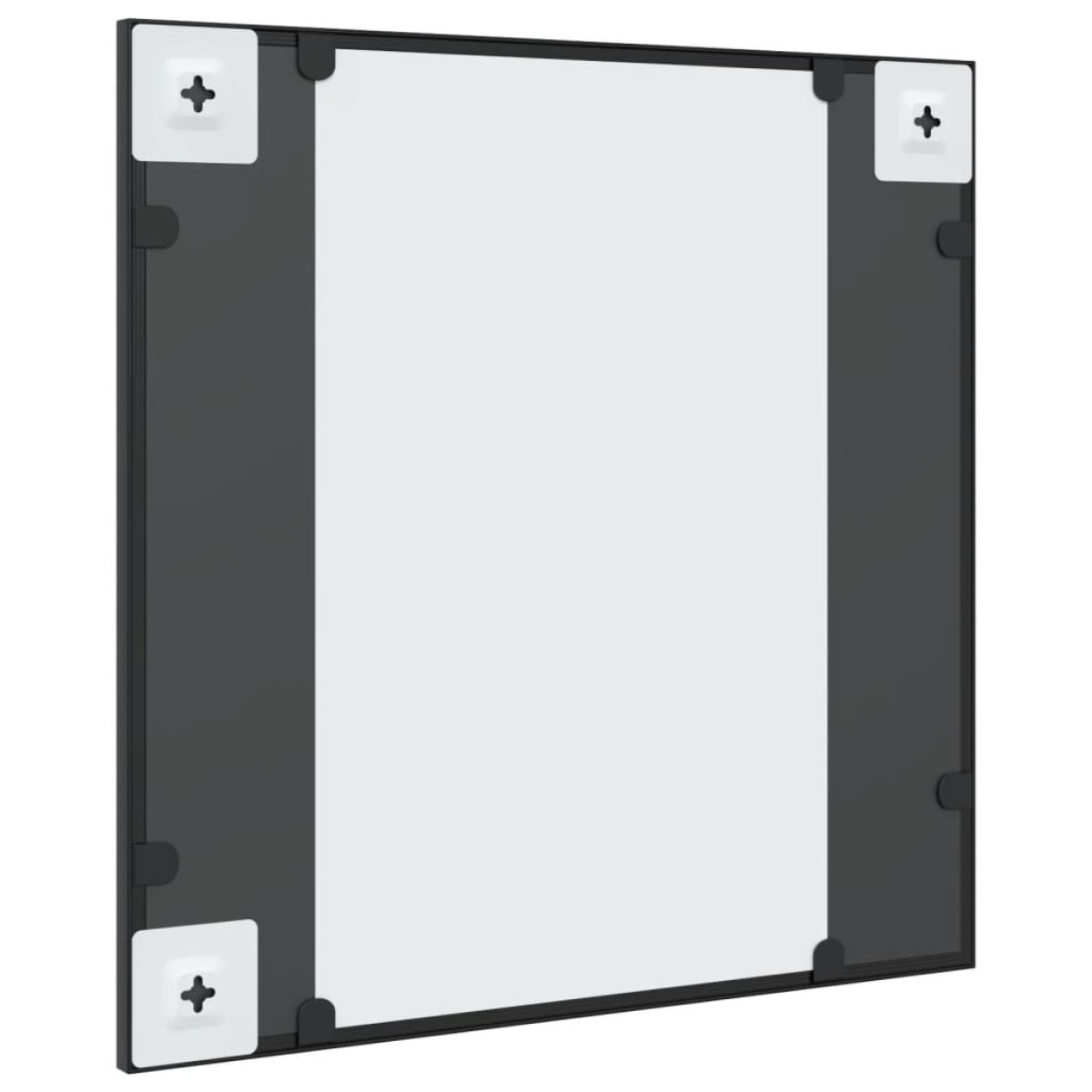vidaXL Καθρέφτης Τοίχου Τετράγωνος Μαύρος 50 x 50 εκ. από Σίδερο