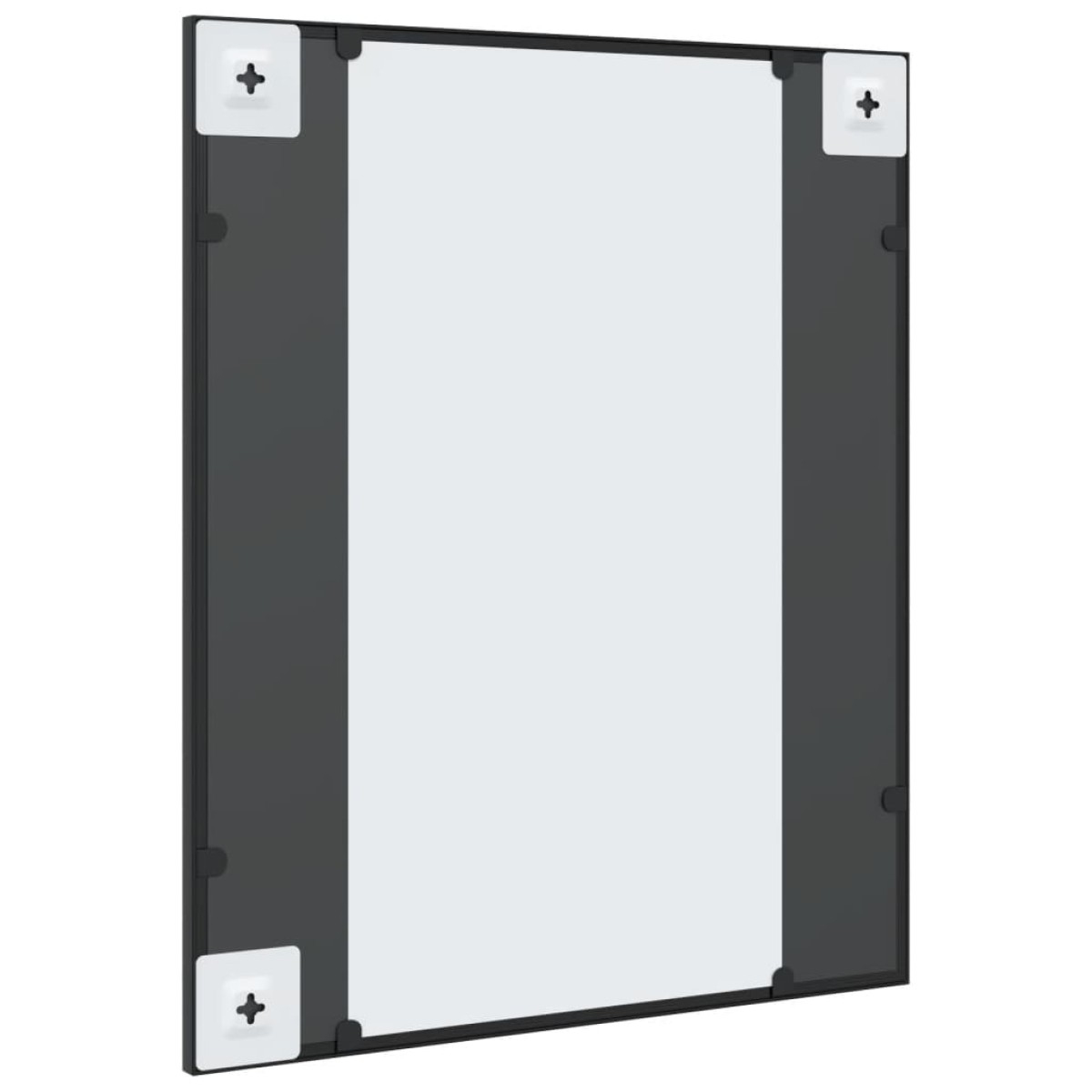 vidaXL Καθρέφτης Ορθογώνιος Μαύρος 50 x 60 εκ. από Σίδερο