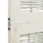 vidaXL Διαχωριστικό Χώρου με 3 Πάνελ Λευκό από Μασίφ Ξύλο Παυλώνιας