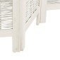 vidaXL Διαχωριστικό Χώρου με 4 Πάνελ Λευκό από Μασίφ Ξύλο Παυλώνιας