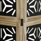 vidaXL Διαχωριστικό Χώρου με 3 Πάνελ Καφέ/Μαύρο Μασίφ Ξύλο Παυλώνιας