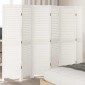 vidaXL Διαχωριστικό Χώρου με 6 Πάνελ Λευκό από Μασίφ Ξύλο Παυλώνιας