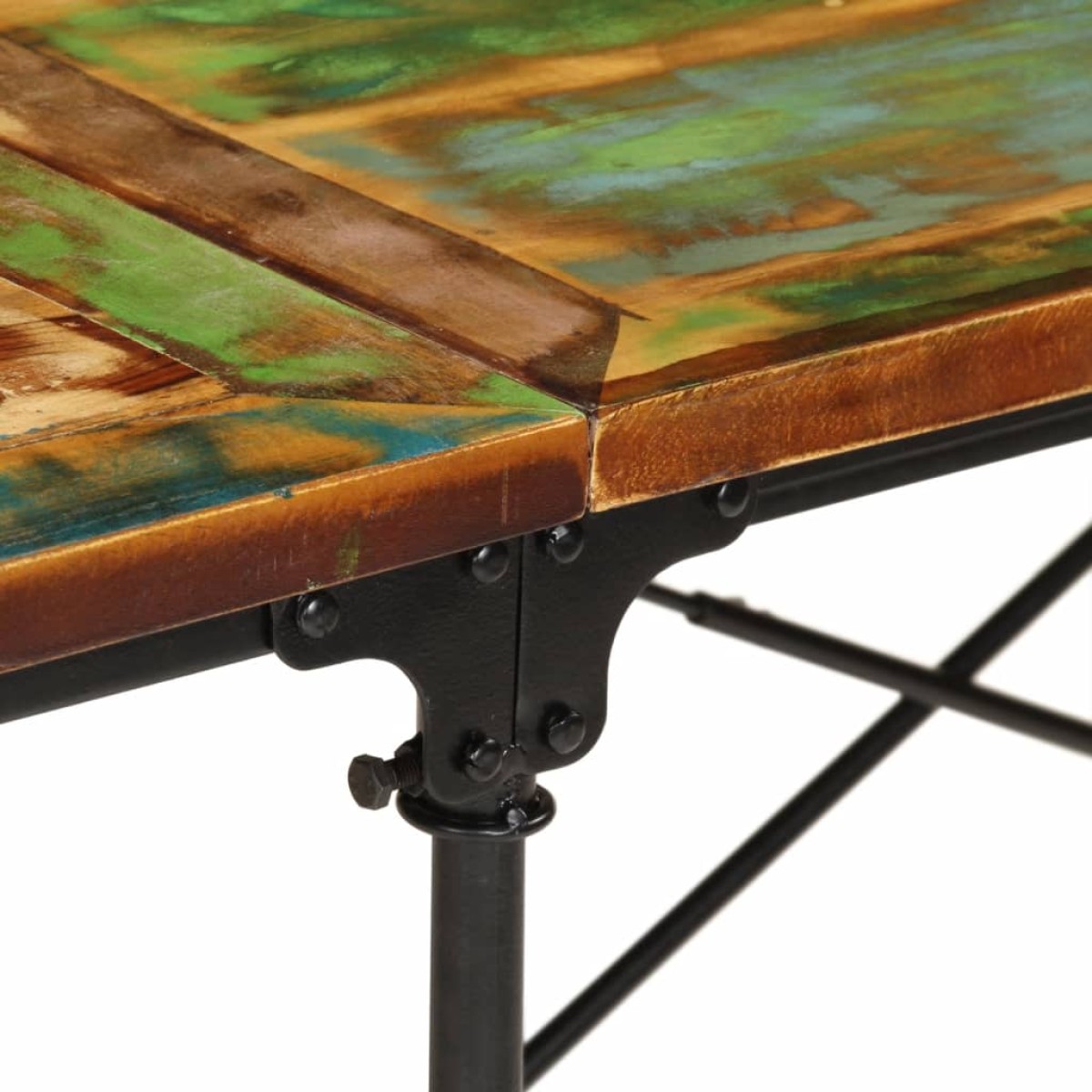vidaXL Τραπεζαρία 220 x 90 x 77 εκ. από Μασίφ Ανακυκλωμένο Ξύλο