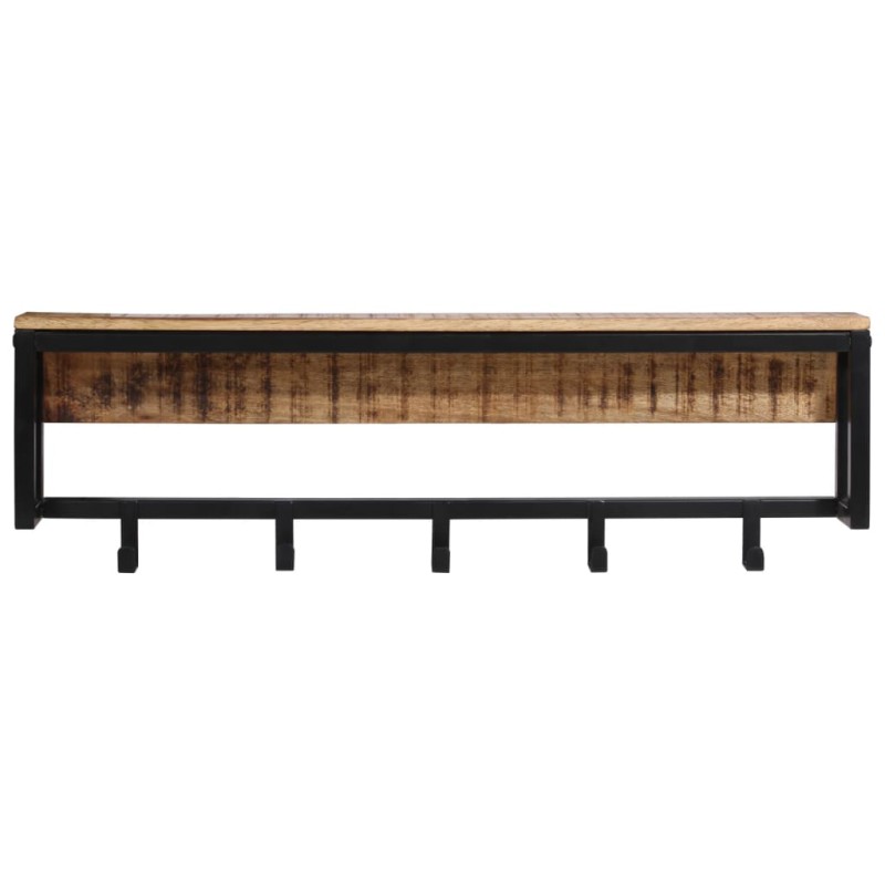 vidaXL Κρεμάστρα Ρούχων 87x10x27 εκ. Μασίφ Ακατέργαστο Ξύλο Μάνγκο