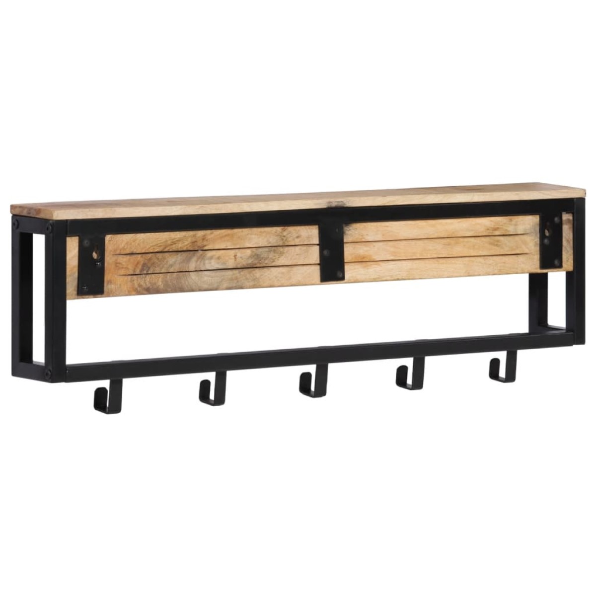 vidaXL Κρεμάστρα Ρούχων 87x10x27 εκ. Μασίφ Ακατέργαστο Ξύλο Μάνγκο