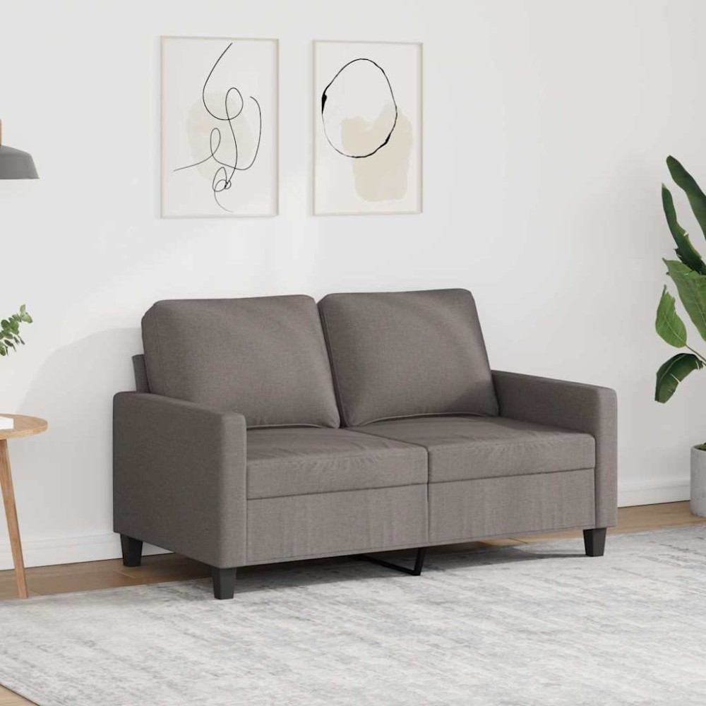 vidaXL Καναπές Διθέσιος Taupe 120 εκ. Υφασμάτινος