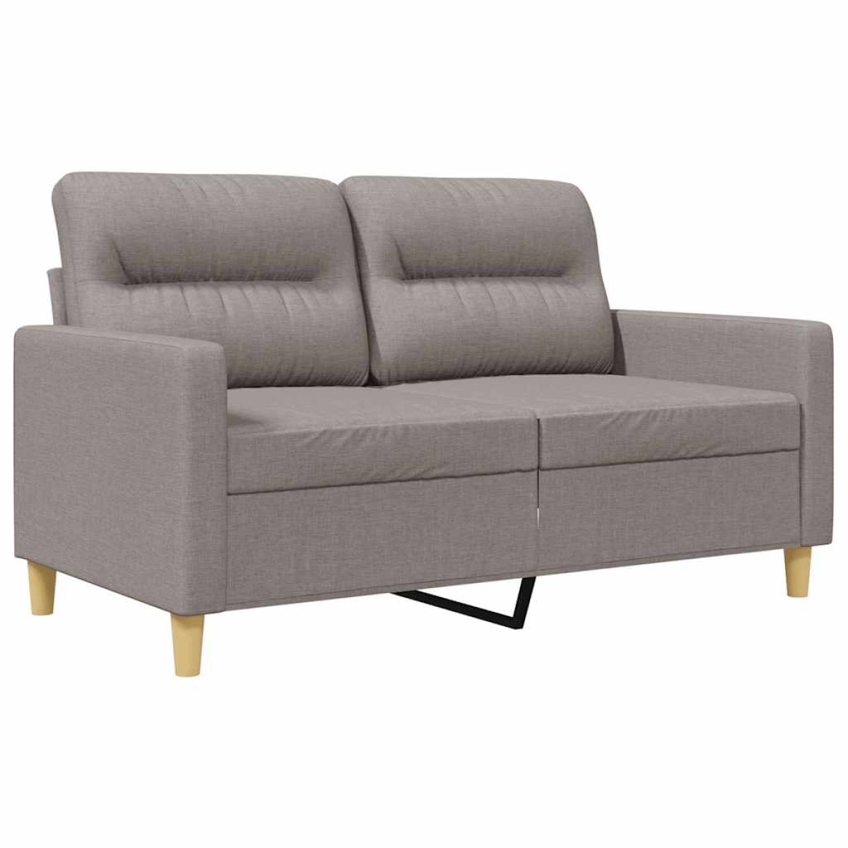 vidaXL Καναπές Διθέσιος Taupe 120 εκ. Υφασμάτινος