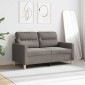 vidaXL Καναπές Διθέσιος Taupe 120 εκ. Υφασμάτινος
