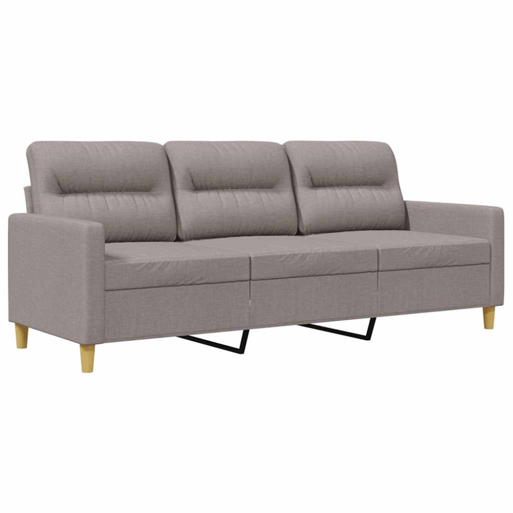 vidaXL Καναπές Τριθέσιος Taupe 180 εκ. Υφασμάτινος