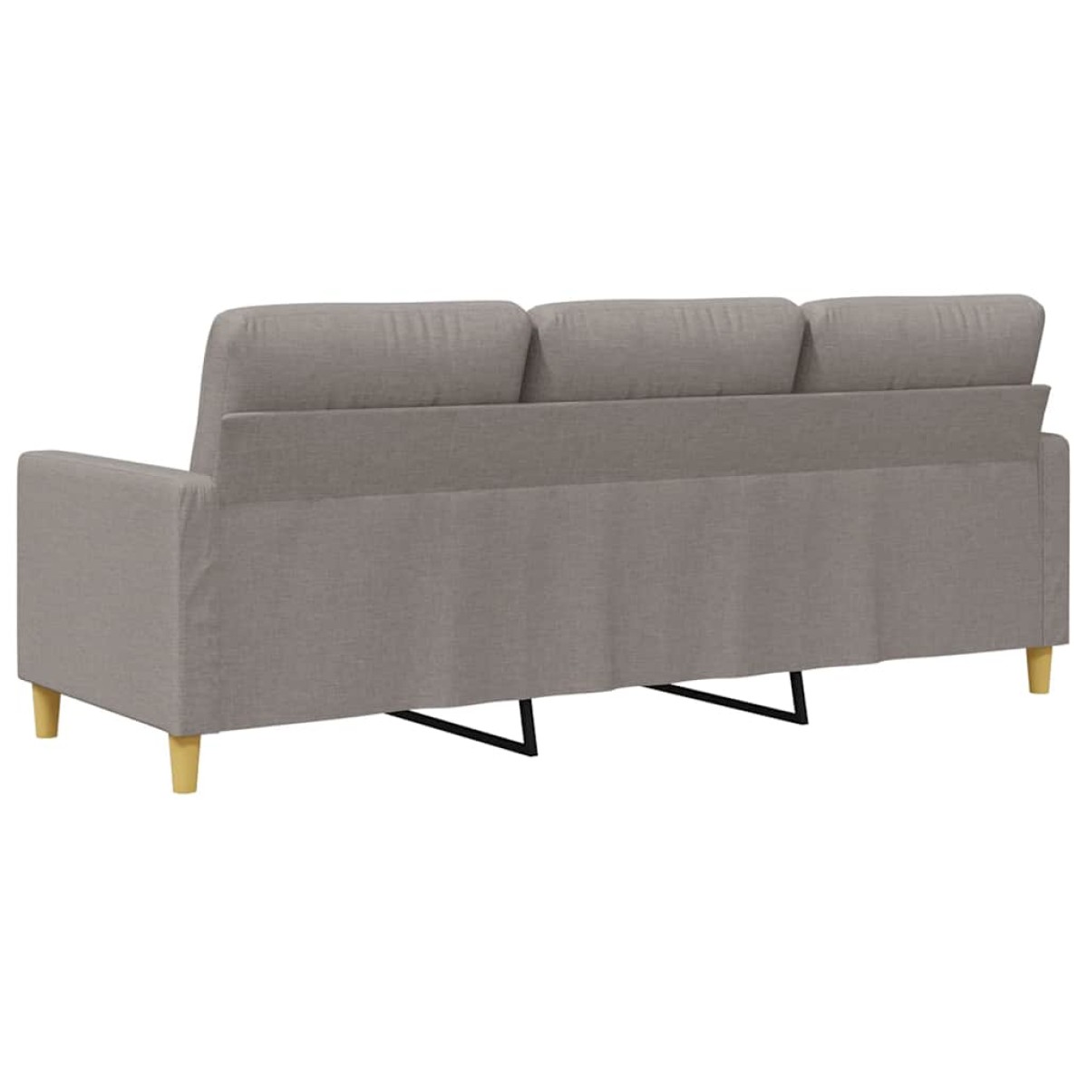 vidaXL Καναπές Τριθέσιος Taupe 180 εκ. Υφασμάτινος