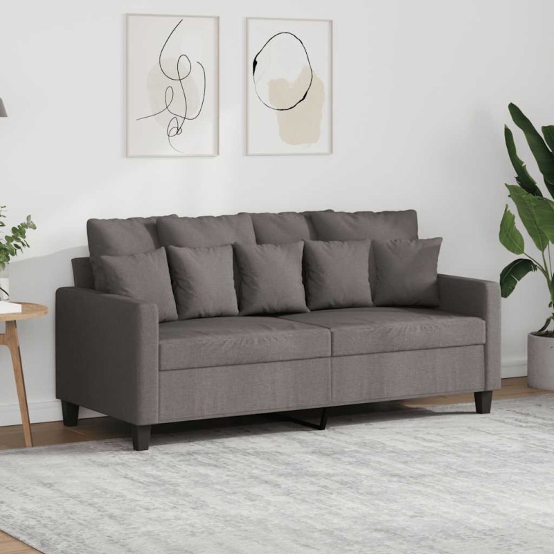 vidaXL Καναπές Διθέσιος Taupe 140 εκ. Υφασμάτινος