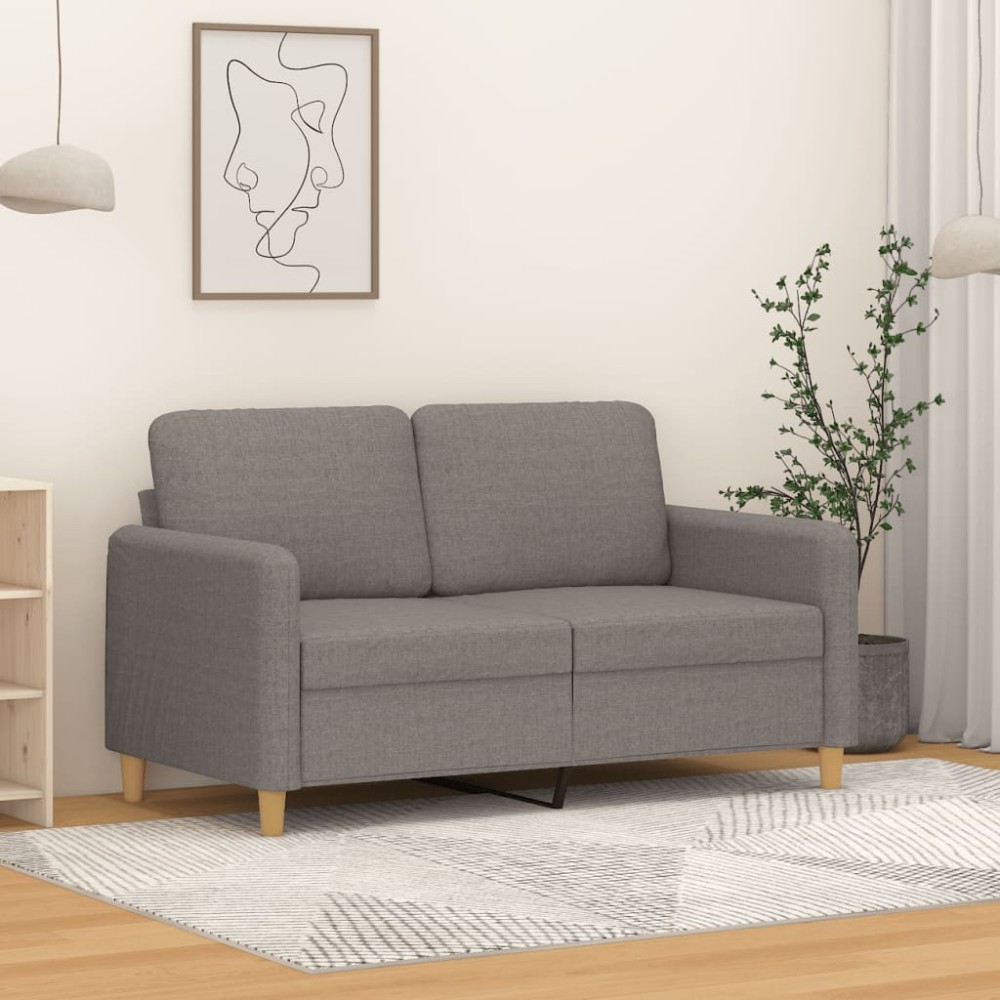 vidaXL Καναπές Διθέσιος Taupe 120 εκ. Υφασμάτινος