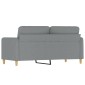 vidaXL Καναπές Διθέσιος Ανοιχτό Γκρι 140 εκ. Υφασμάτινος