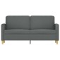 vidaXL Καναπές Διθέσιος Σκούρο Γκρι 140 εκ. Υφασμάτινος