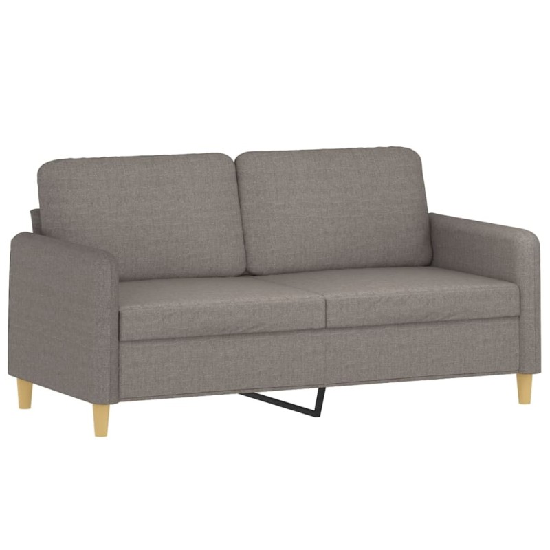 vidaXL Καναπές Διθέσιος Taupe 140 εκ. Υφασμάτινος
