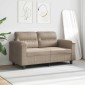 vidaXL Καναπές Διθέσιος Taupe 120 εκ. Ύφασμα μικροϊνών