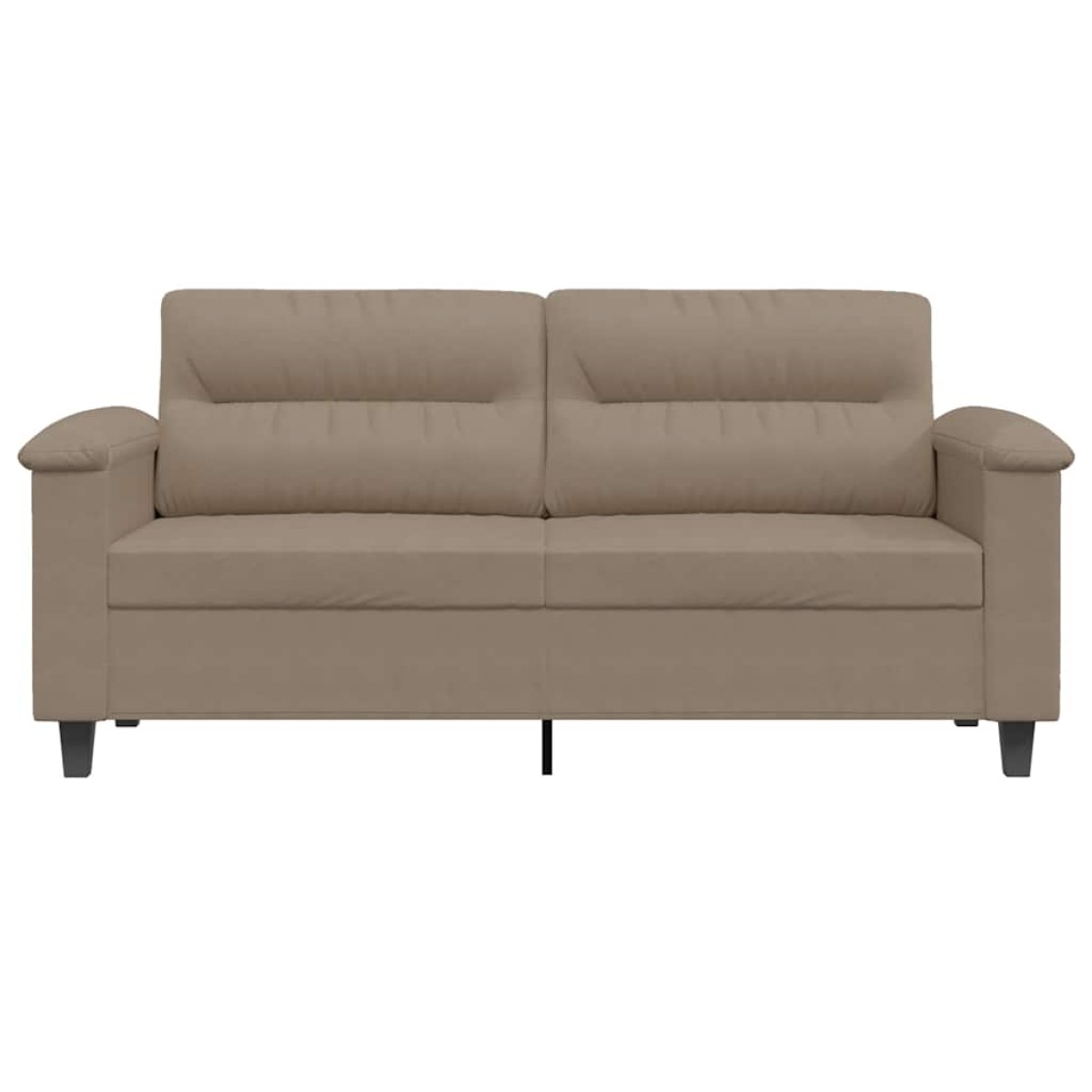 vidaXL Καναπές Διθέσιος Taupe 140 εκ. Ύφασμα μικροϊνών