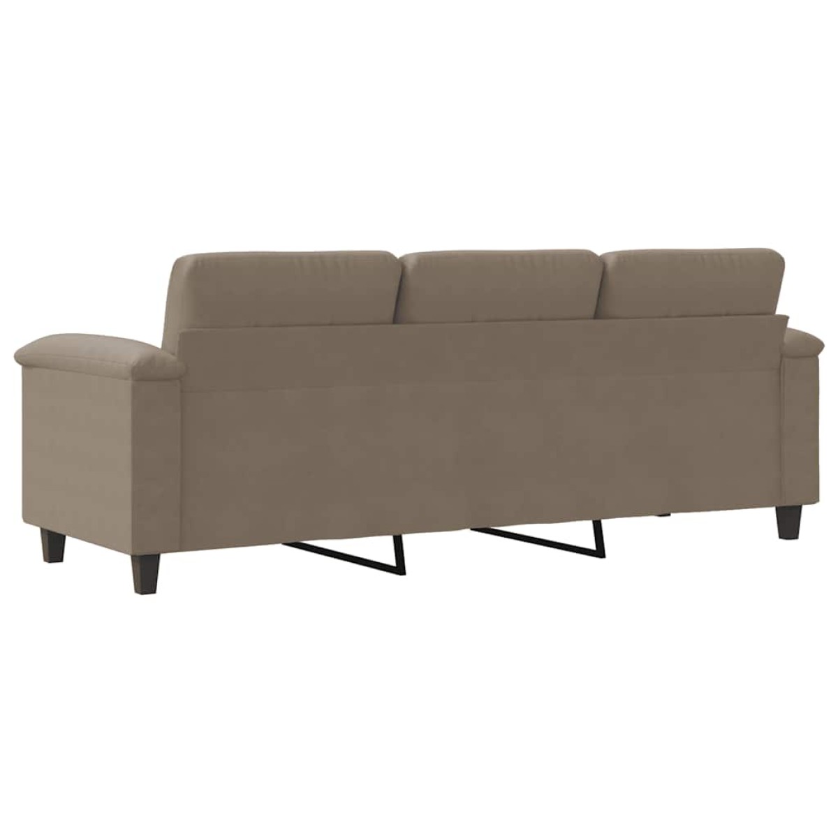 vidaXL Καναπές Τριθέσιος Taupe 180 εκ. Ύφασμα Μακροϊνών