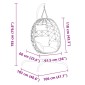 vidaXL Καρέκλα Egg Κρεμαστή Taupe Συνθετικό Ρατάν / Ατσάλι με Μαξιλάρι