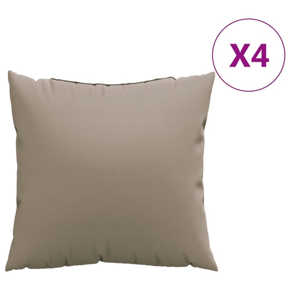 vidaXL Μαξιλάρια Καναπέ 4 τεμ. Taupe 40 x 40 εκ. Υφασμάτινα