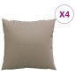 vidaXL Μαξιλάρια Καναπέ 4 τεμ. Taupe 40 x 40 εκ. Υφασμάτινα