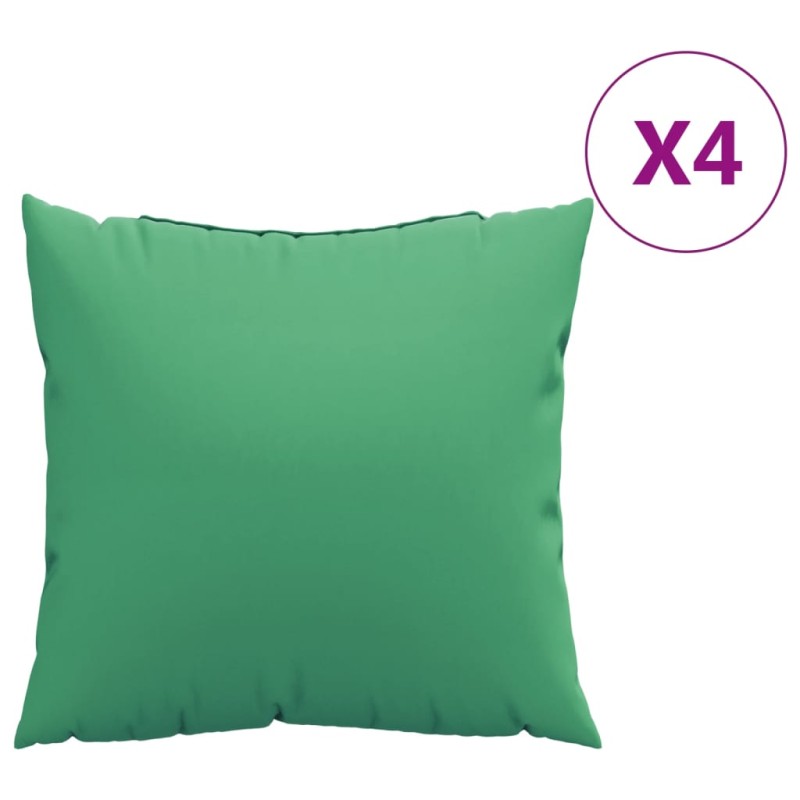 vidaXL Μαξιλάρια Καναπέ 4 τεμ. Πράσινη 60x60 εκ. Υφασμάτινα