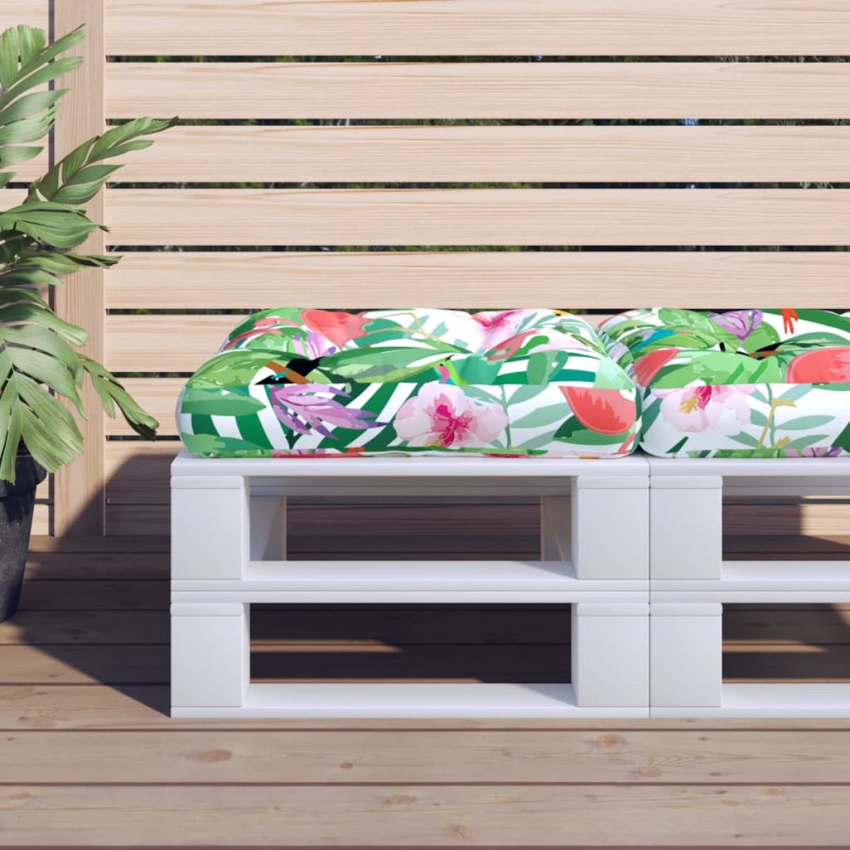 vidaXL Μαξιλάρι Παλέτας Πολύχρωμο 60 x 60 x 12 εκ. Υφασμάτινο