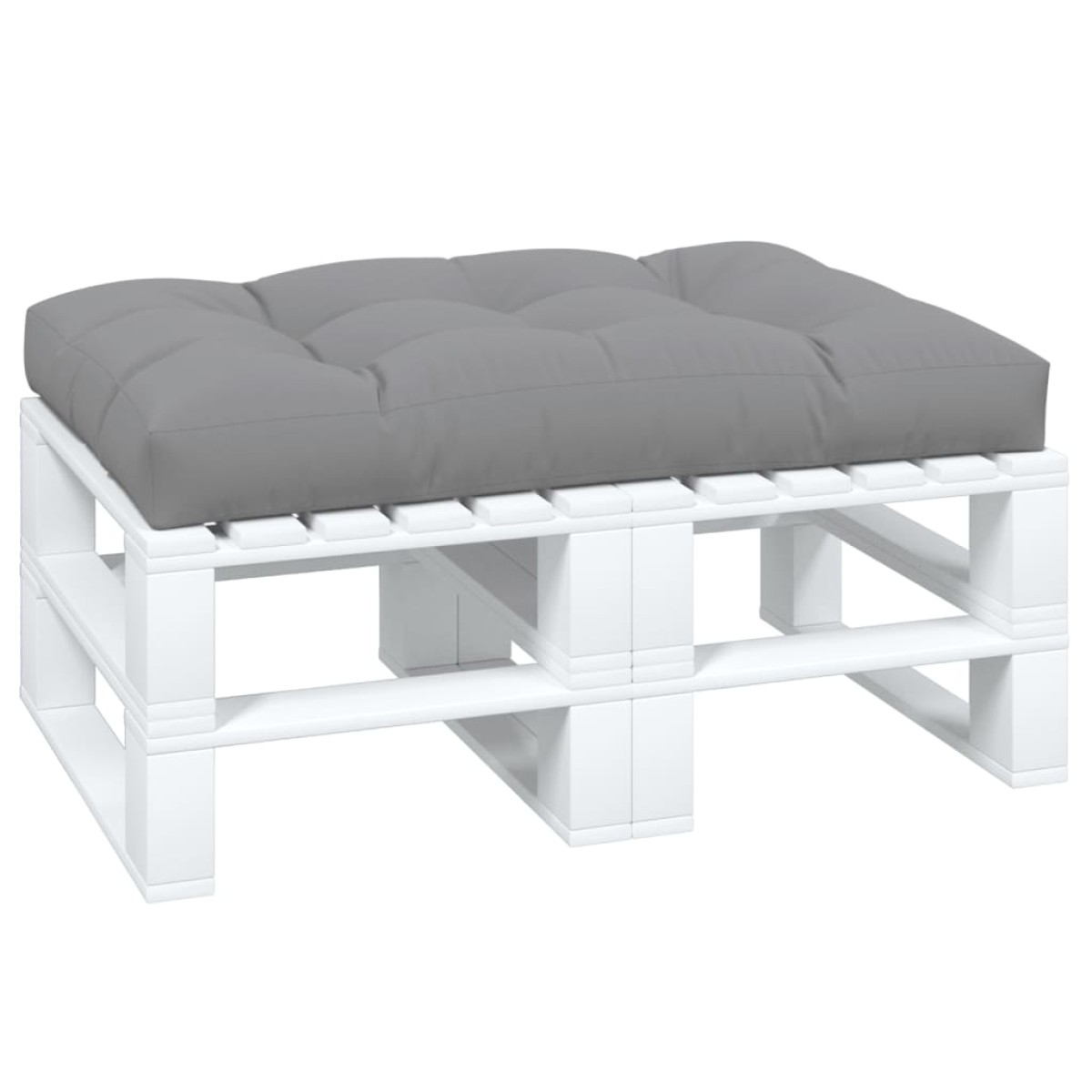 vidaXL Μαξιλάρι Παλέτας Γκρι 120 x 80 x 12 εκ. Υφασμάτινο