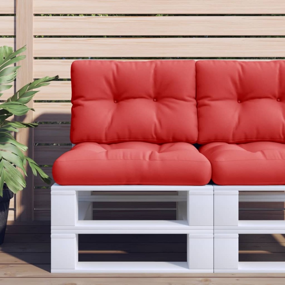 vidaXL Μαξιλάρι Παλέτας Κόκκινο Γκρι 60 x 40 x 12 εκ. Υφασμάτινο