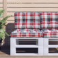 vidaXL Μαξιλάρι Παλέτας Κόκκινο Καρό 60 x 40 x 12 εκ. Υφασμάτινο