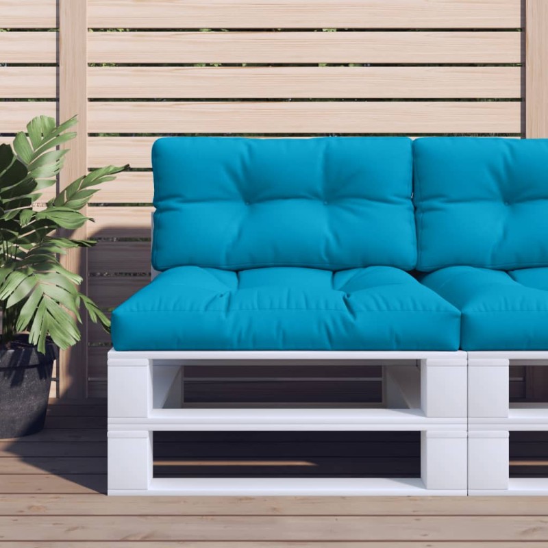 vidaXL Μαξιλάρι Παλέτας Ανοιχτό Μπλε 70 x 40 x 12 εκ. Υφασμάτινο